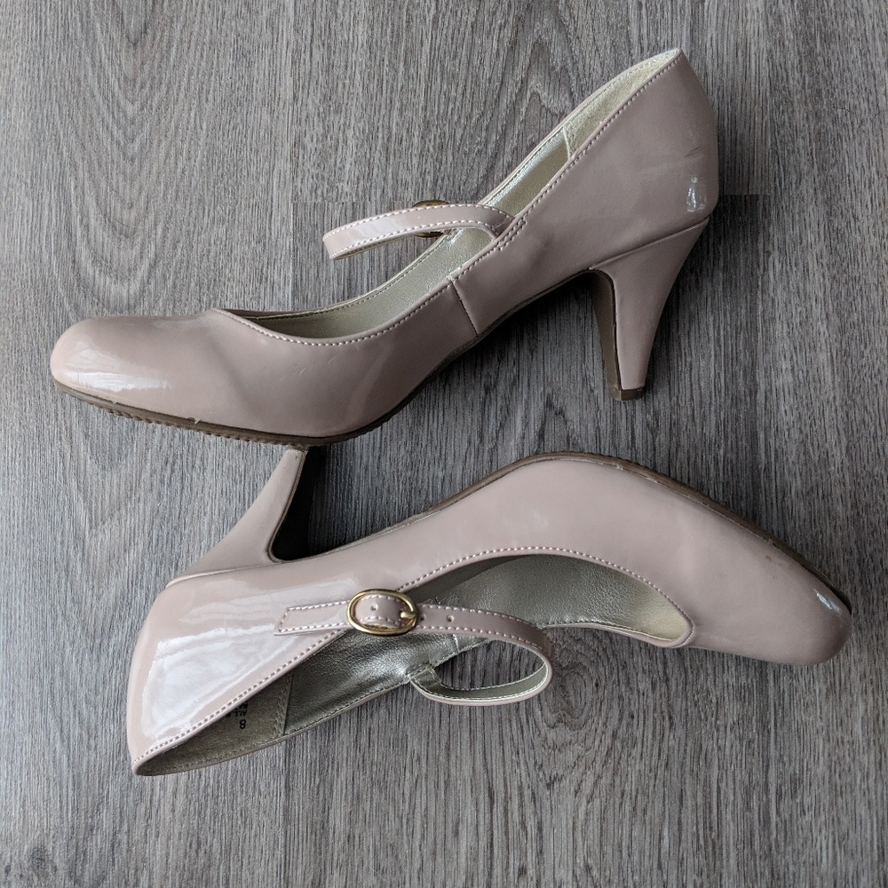 Merona Patent Nude Pink Mary Jane Pumps